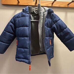 Like New Rothschild Gray and Blue Jacket puffer winter coat
